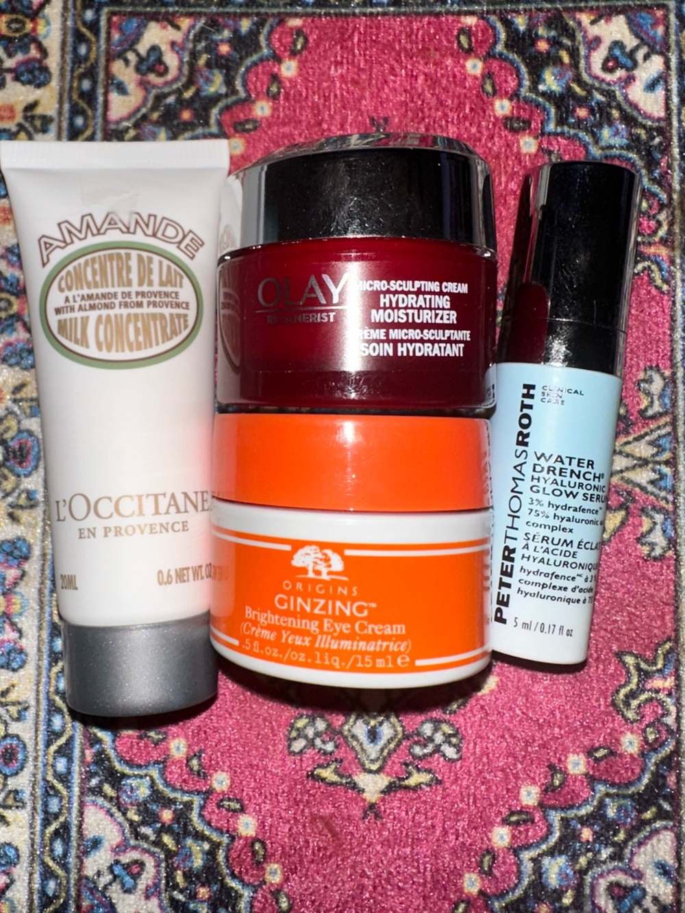 Mini L’Occitane, FULL SIZE Origins eye Cream, Olay and Peter Thomas Roth Set NEW
